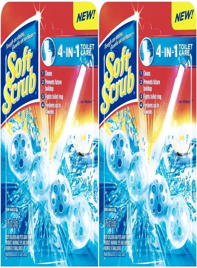 Soft Scrub 4-in-1 Toilet Care Rim Hanger, Sapphire Waters, 1.76 Ounce (Pack of 2) - Image 1